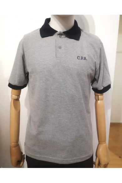 POLERA GRIS PIQUE MC UNISEX PUNTA ARENAS