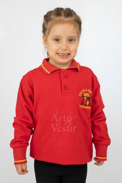 POLERA ML ROJA PIQUE ESPAÑA UNISEX