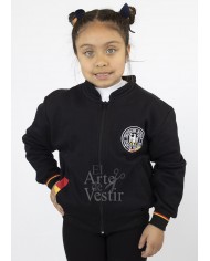 CASACA POLERON FRANELA NEGRA UNISEX COLEGIO ALEMAN