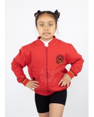 CASACA POLERON FRANELA ROJA UNISEX COLEGIO ALEMAN