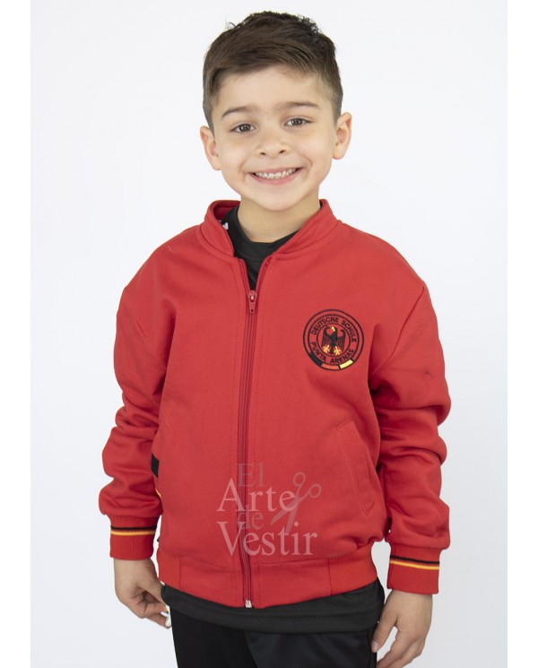 CASACA POLERON FRANELA ROJA UNISEX ALEMAN