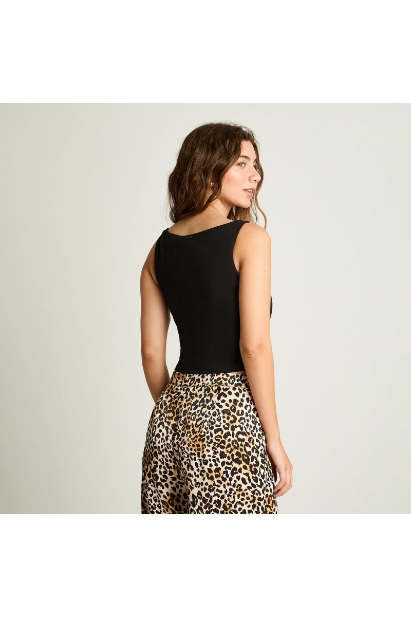 PETO ACUARELA MUJER SIN MANGAS NEGRO