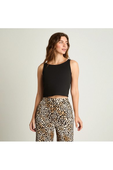 PETO ACUARELA MUJER SIN MANGAS NEGRO