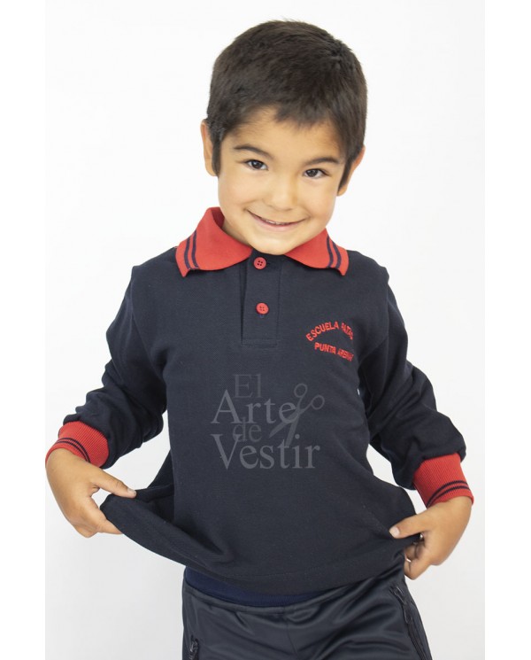 POLERA AZUL ML PIQUE UNISEX PATAGONIA