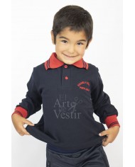 POLERA AZUL PIQUE MC MUJER MARIA AUXILIADORA P.A