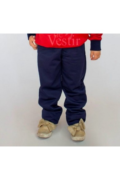 PANTALÓN BUZO FRANCES MUJER AZUL