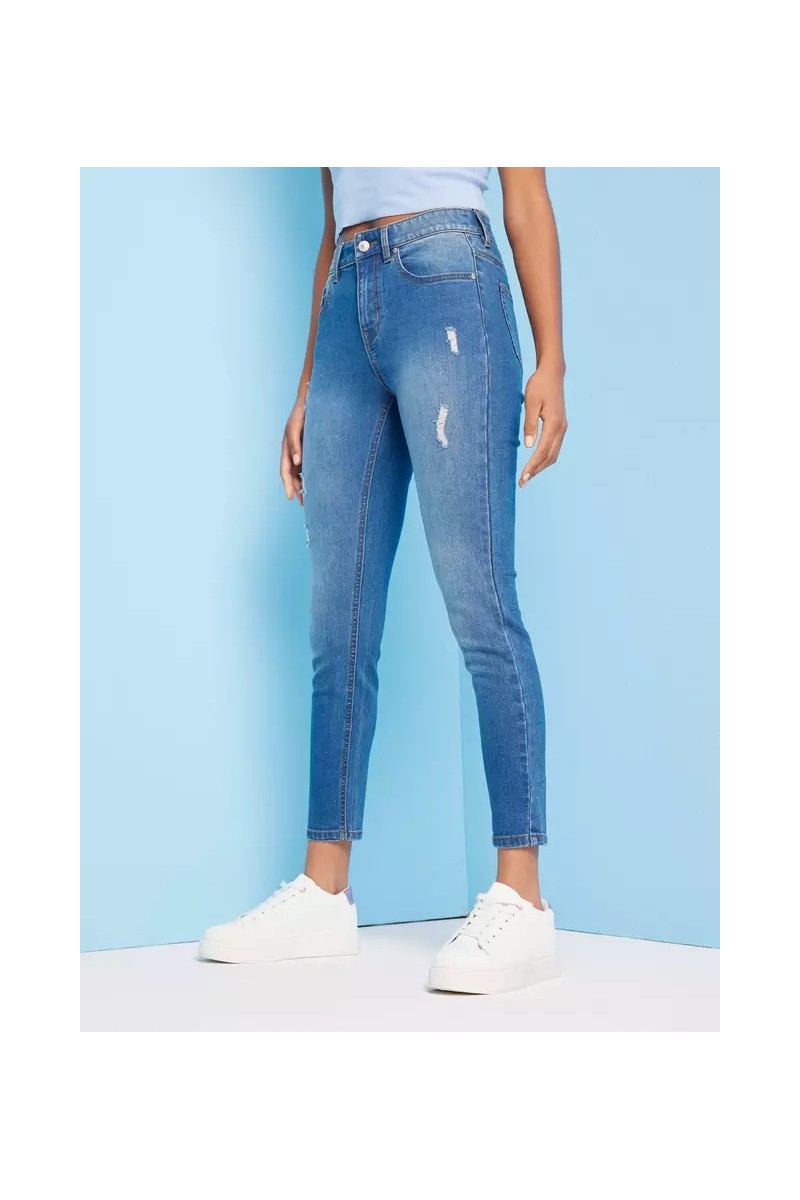 JEANS OPPOSITE MUJER SUPER SKINNY AZUL