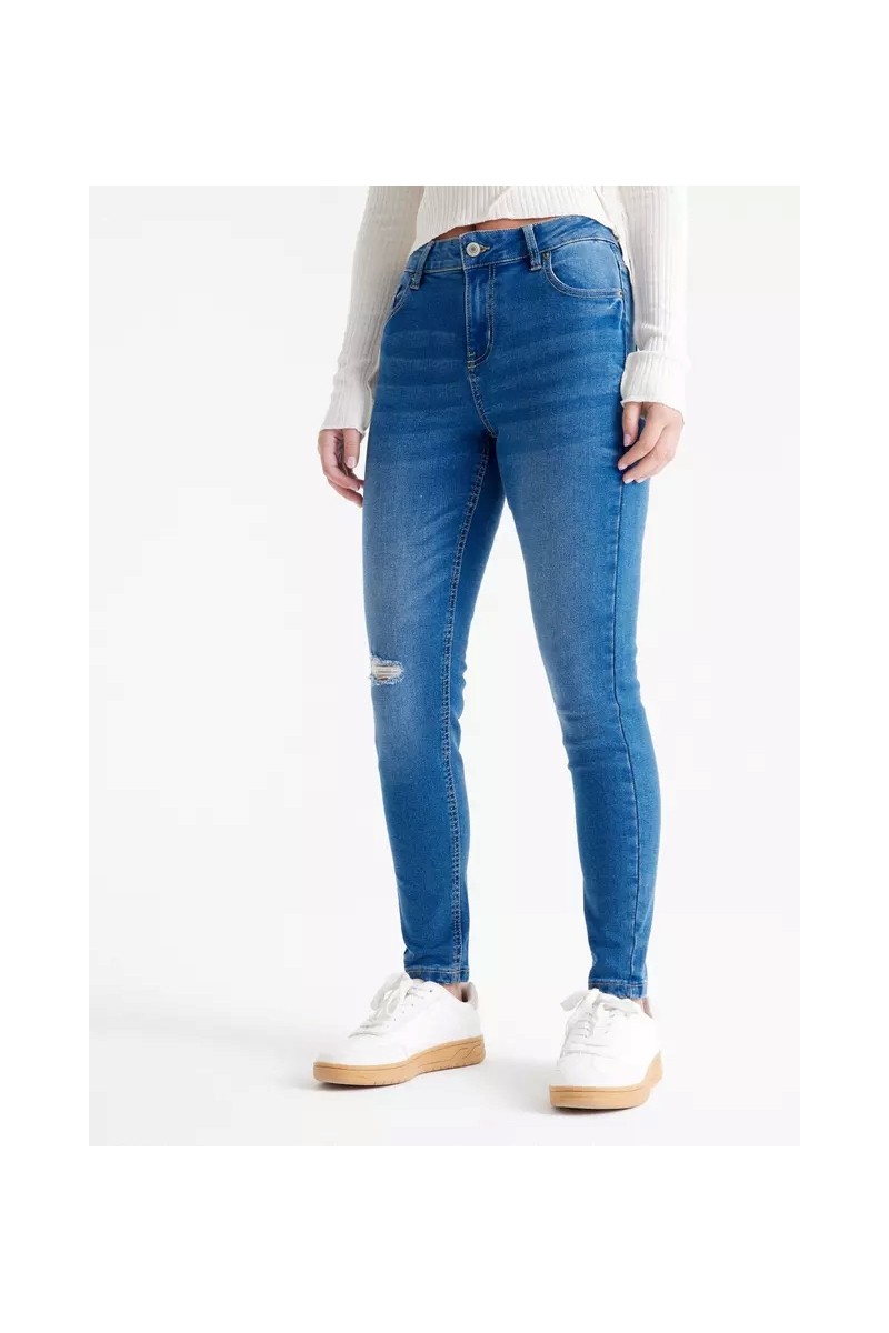 JEANS OPPOSITE MUJER SUPER SKINNY AZUL OSCURO