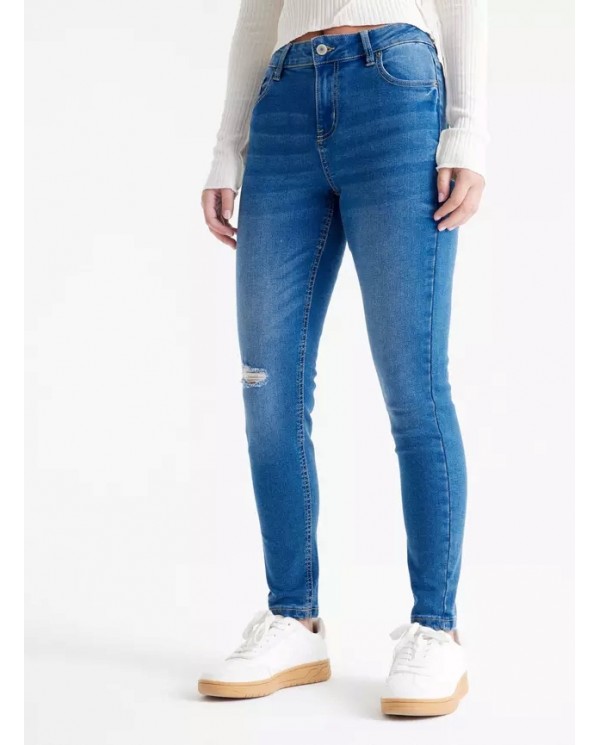 JEANS OPPOSITE MUJER SUPER SKINNY AZUL OSCURO