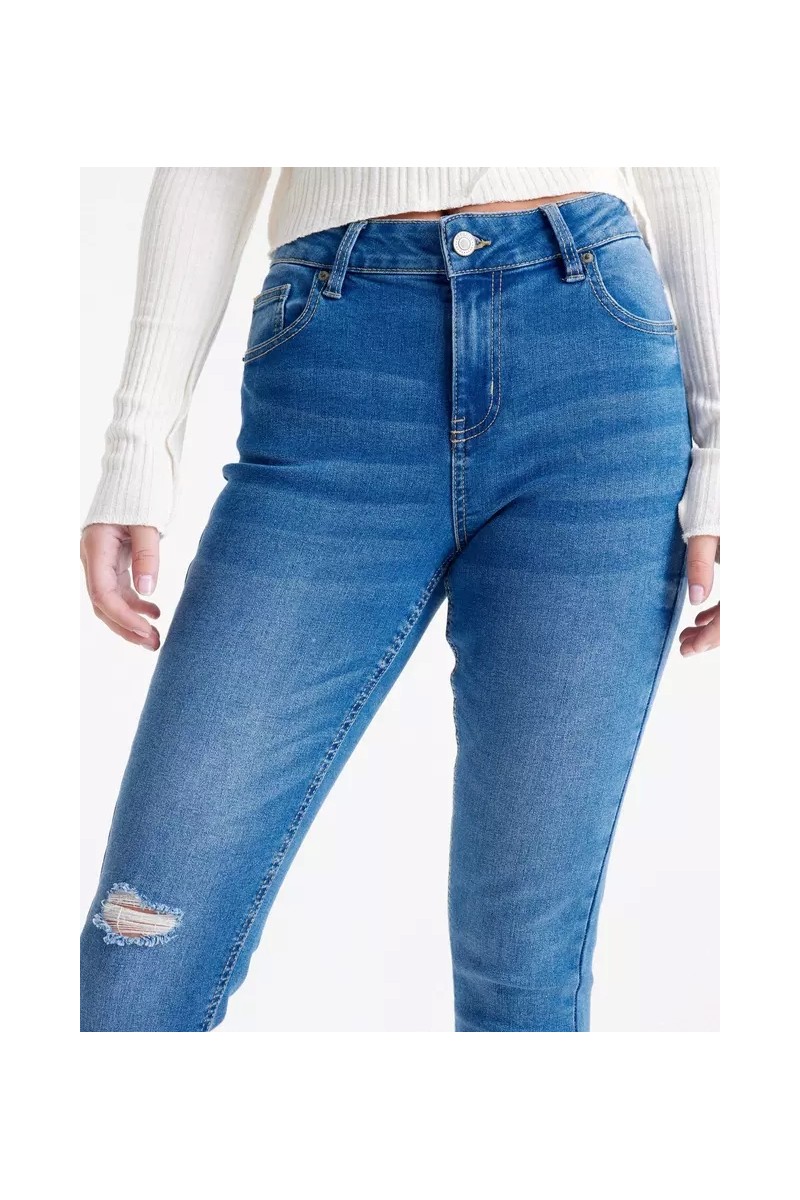 JEANS OPPOSITE MUJER SUPER SKINNY AZUL OSCURO