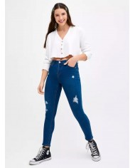 JEANS OPPOSITE MUJER SUPER SKINNY AZUL CLARO
