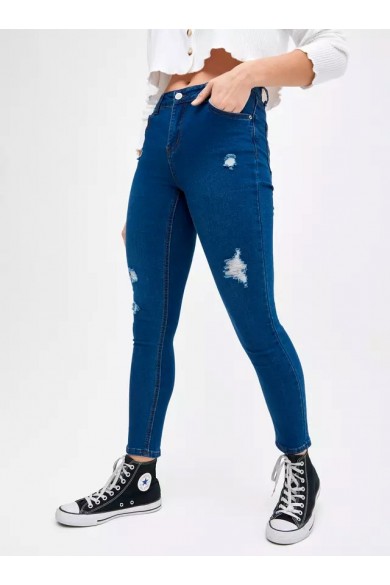 JEANS OPPOSITE MUJER SUPER SKINNY AZUL OSCURO