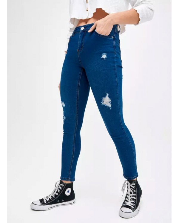JEANS OPPOSITE MUJER SUPER SKINNY AZUL OSCURO