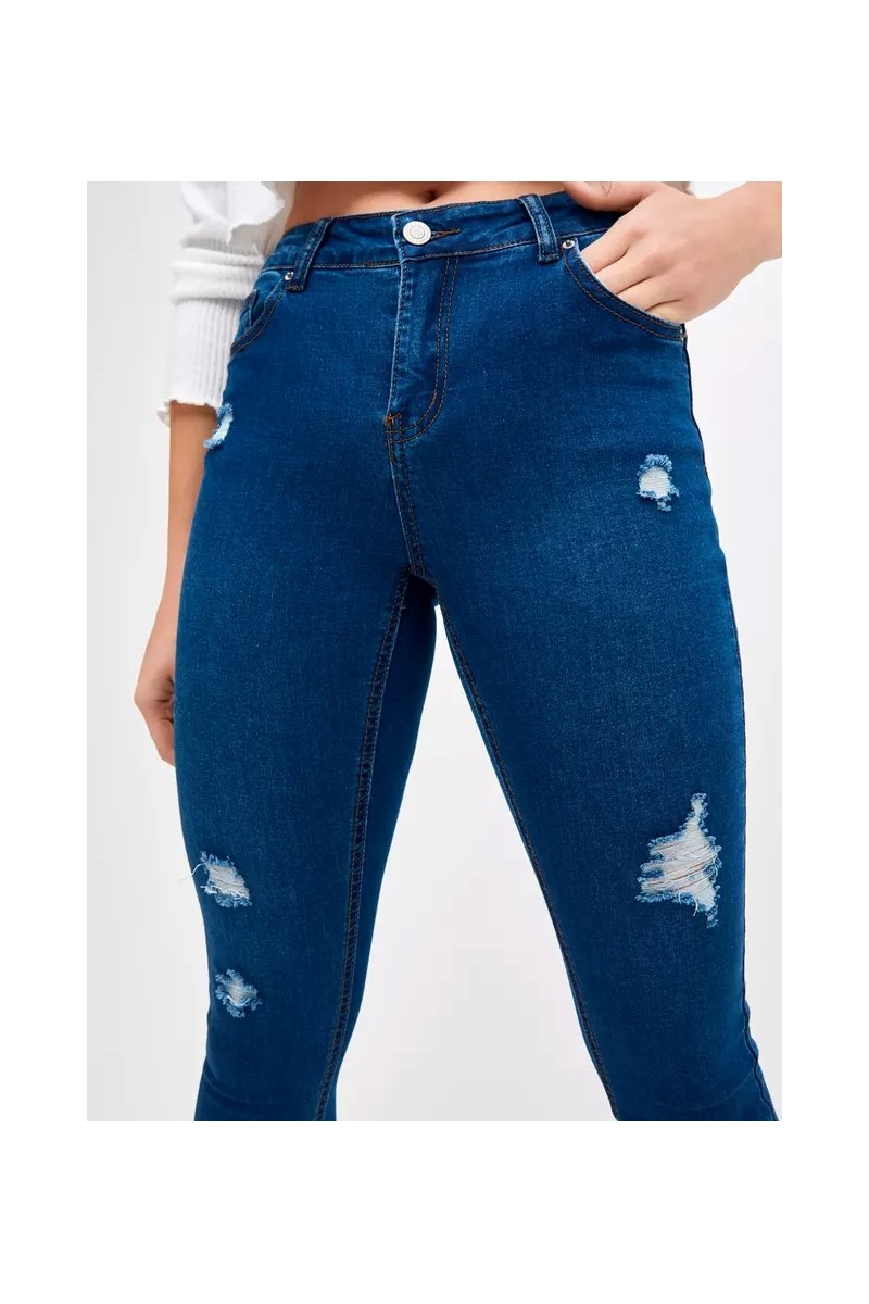JEANS OPPOSITE MUJER SUPER SKINNY AZUL OSCURO