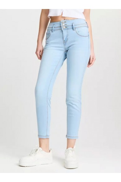 JEANS OPPOSITE MUJER SUPER SKINNY AZUL CLARO