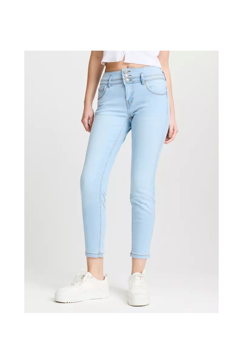 JEANS OPPOSITE MUJER SUPER SKINNY AZUL CLARO