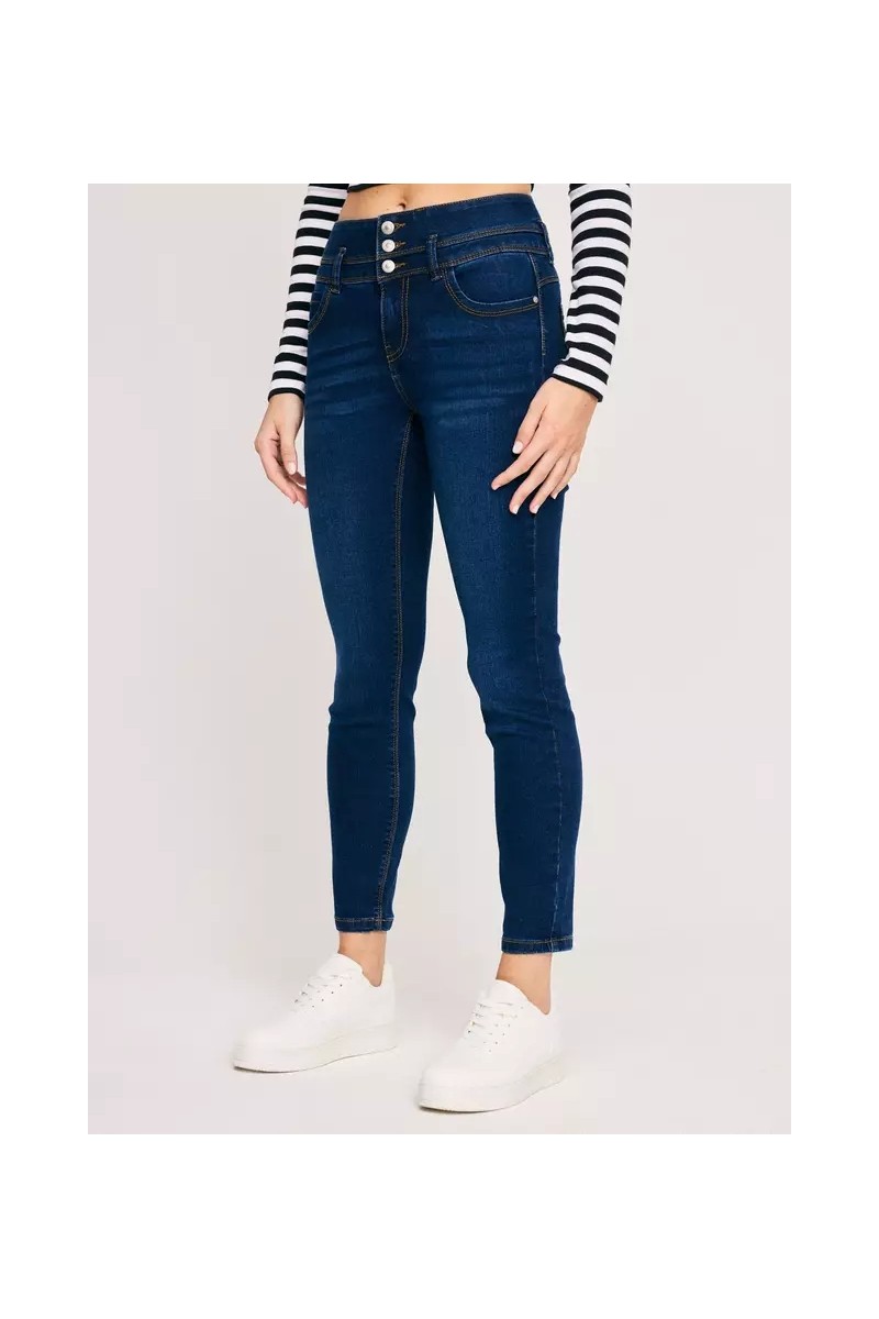 JEANS OPPOSITE MUJER SUPER SKINNY AZUL OSCURO