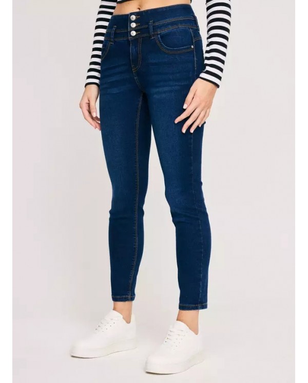 JEANS OPPOSITE MUJER SUPER SKINNY AZUL OSCURO