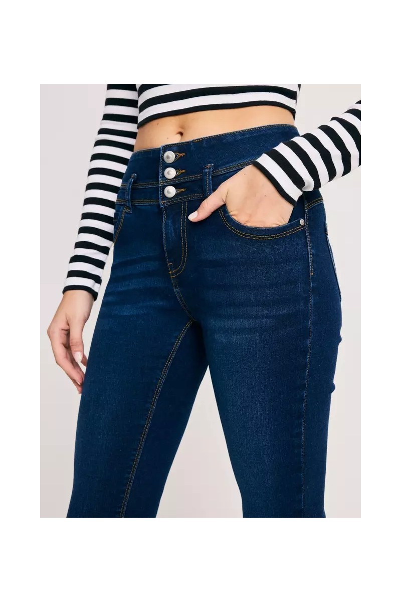 JEANS OPPOSITE MUJER SUPER SKINNY AZUL OSCURO