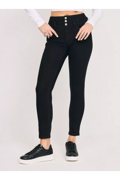 JEANS OPPOSITE MUJER SUPER SKINNY NEGRO