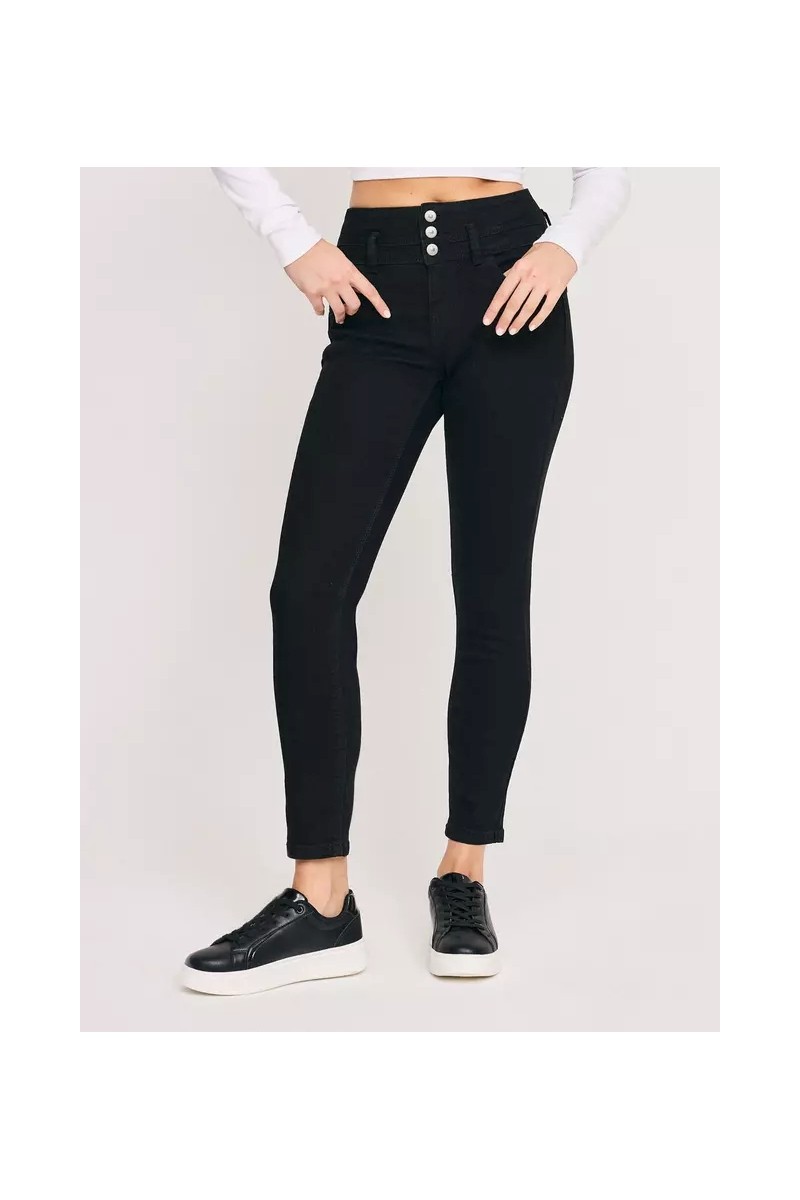 JEANS OPPOSITE MUJER SUPER SKINNY NEGRO