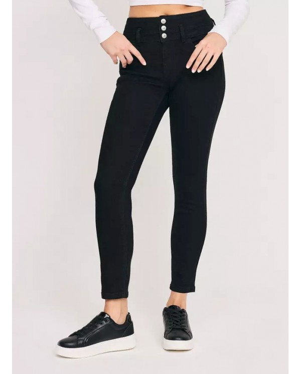 JEANS OPPOSITE MUJER SUPER SKINNY NEGRO