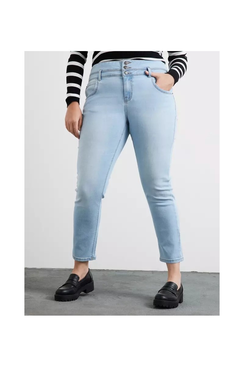 JEANS OPPOSITE MUJER SUPER SKINNY AZUL CLARO
