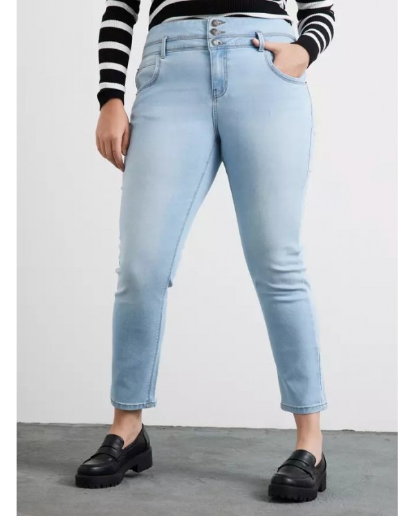 JEANS OPPOSITE MUJER SUPER SKINNY AZUL CLARO