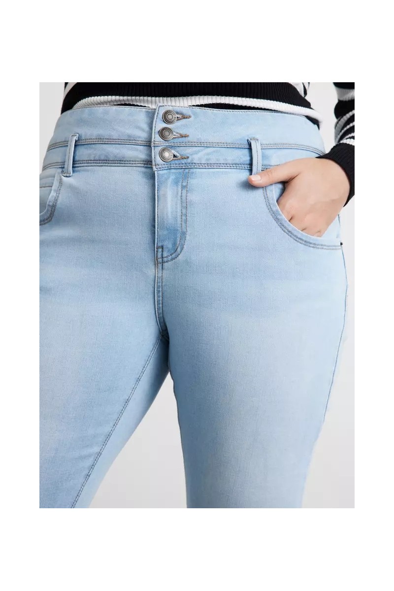 JEANS OPPOSITE MUJER SUPER SKINNY AZUL CLARO