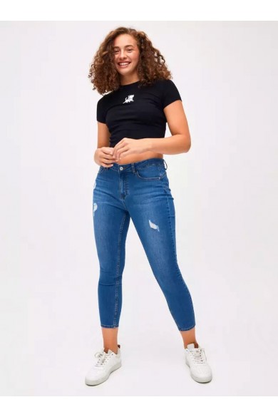 JEANS OPPOSITE MUJER PUSH UP SKINNY AZUL