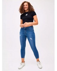 JEANS OPPOSITE MUJER PUSH UP SKINNY AZUL