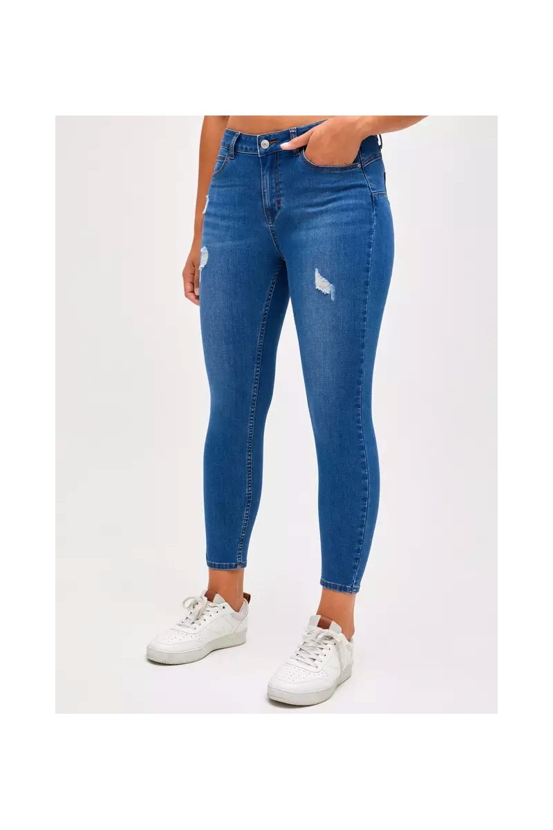 JEANS OPPOSITE MUJER PUSH UP SKINNY AZUL