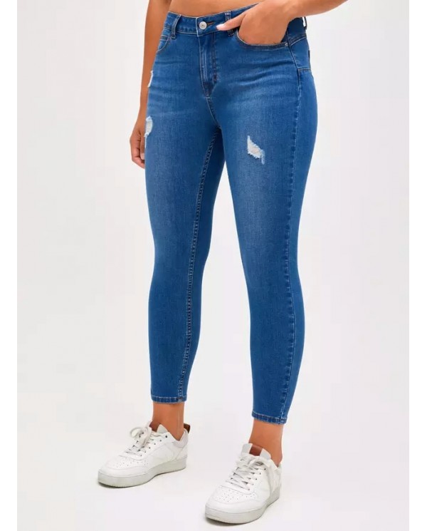 JEANS OPPOSITE MUJER PUSH UP SKINNY AZUL