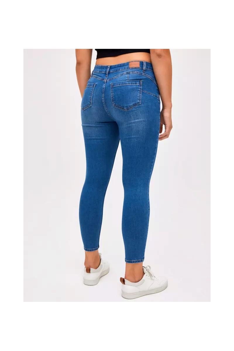 JEANS OPPOSITE MUJER PUSH UP SKINNY AZUL
