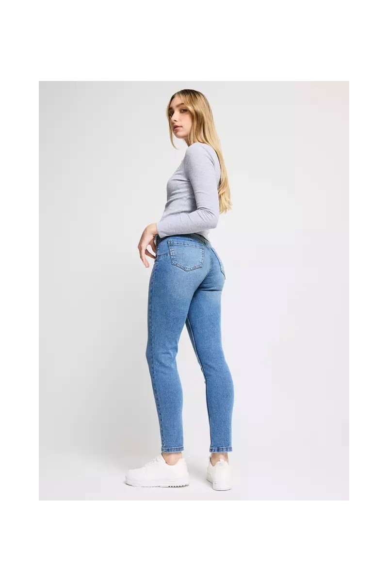 JEANS OPPOSITE MUJER PUSH UP SKINNY AZUL