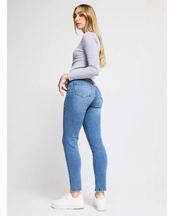 JEANS OPPOSITE MUJER PUSH UP SKINNY AZUL