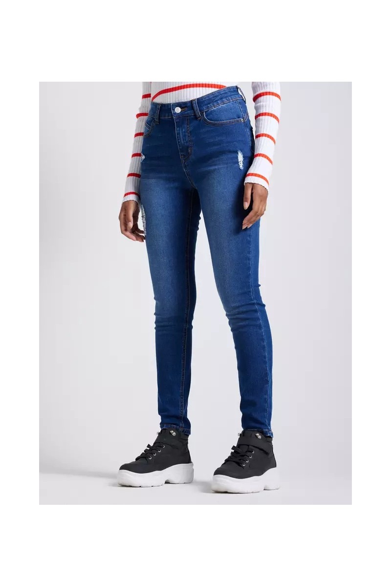 JEANS OPPOSITE MUJER PUSH UP AZUL OSCURO