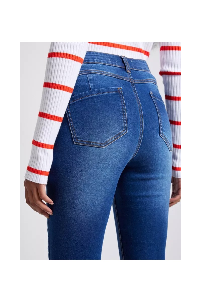 JEANS OPPOSITE MUJER PUSH UP AZUL OSCURO