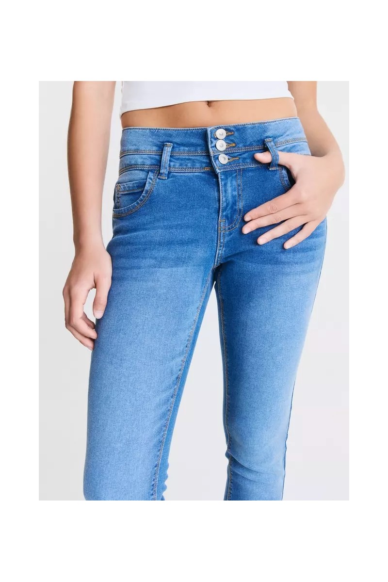 JEANS OPPOSITE MUJER PRETINA ALTA AZUL
