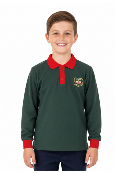 POLERA PIQUE ML VERDE UNISEX PORTUGAL