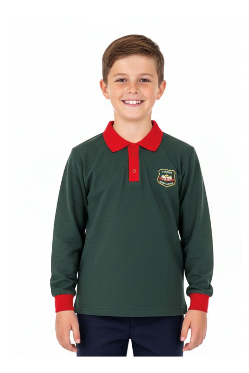 POLERA PIQUE ML VERDE UNISEX PORTUGAL