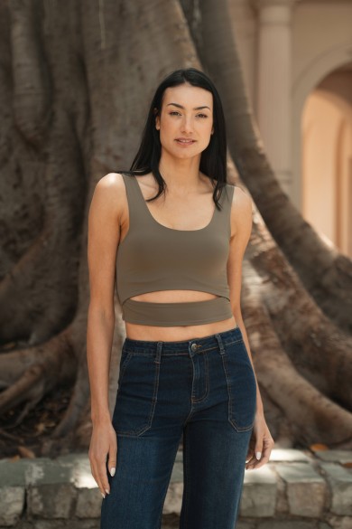 TOP ARYA MUJER SERENA VERDE MILITAR