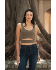 TOP ARYA MUJER SERENA NEGRO