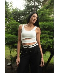 POLERA SIN MANGA MUJER ARYA FIORE BLANCO