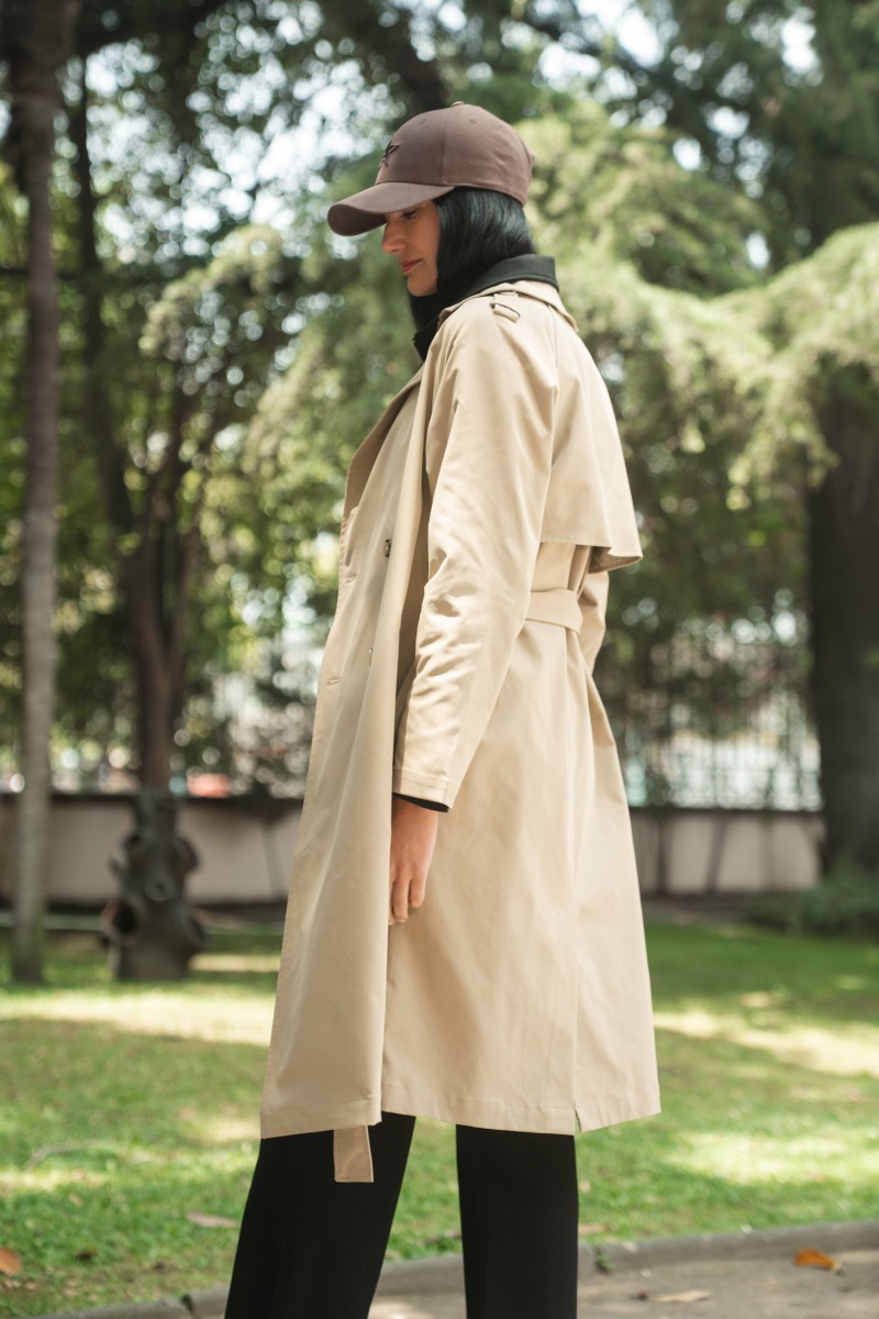 ABRIGO ARYA MUJER LISO CELINE BEIGE