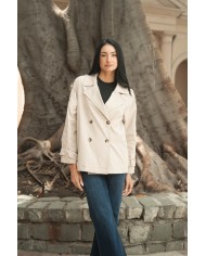 ABRIGO ARYA MUJER LISO CELINE BEIGE