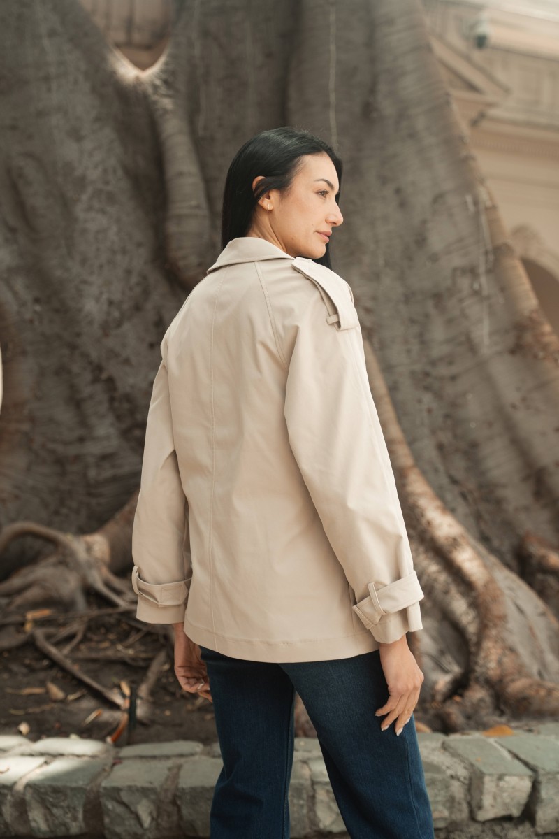 ABRIGO ARYA MUJER LISO LAURE BEIGE