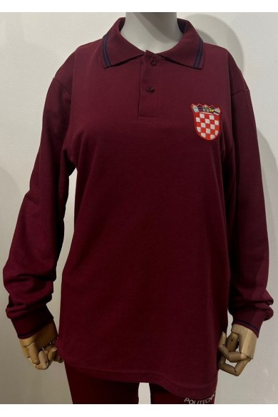 POLERA BURDEO PIQUE ML UNISEX CROACIA