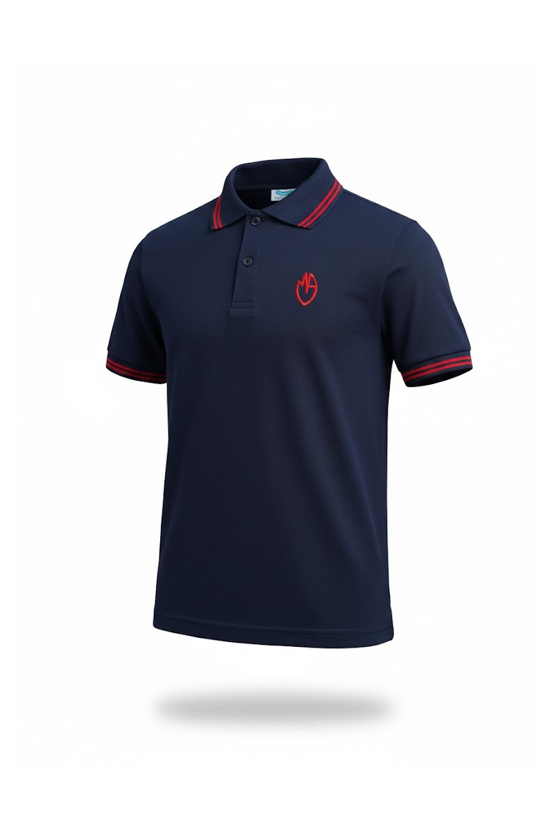 POLERA AZUL PIQUE MC MUJER MARIA AUXILIADORA P.A