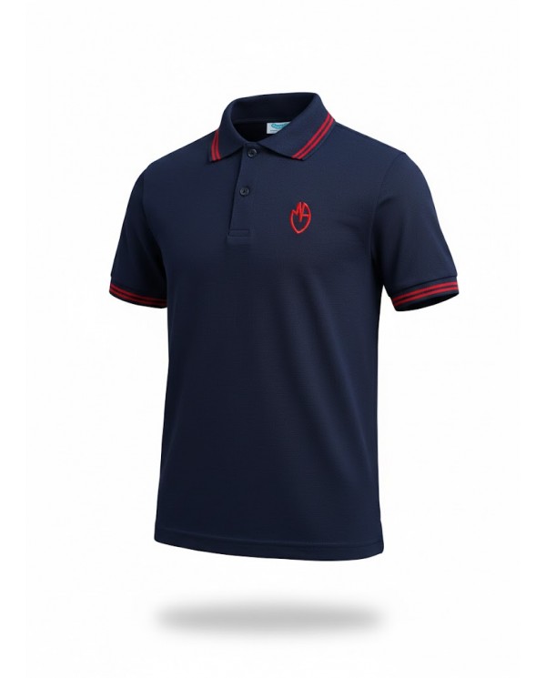 POLERA AZUL PIQUE MC MUJER MARIA AUXILIADORA P.A